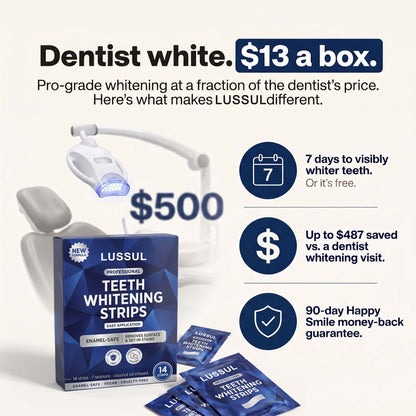 【lussul】Whitening Strips - Instant Whitening Teeth Naturally