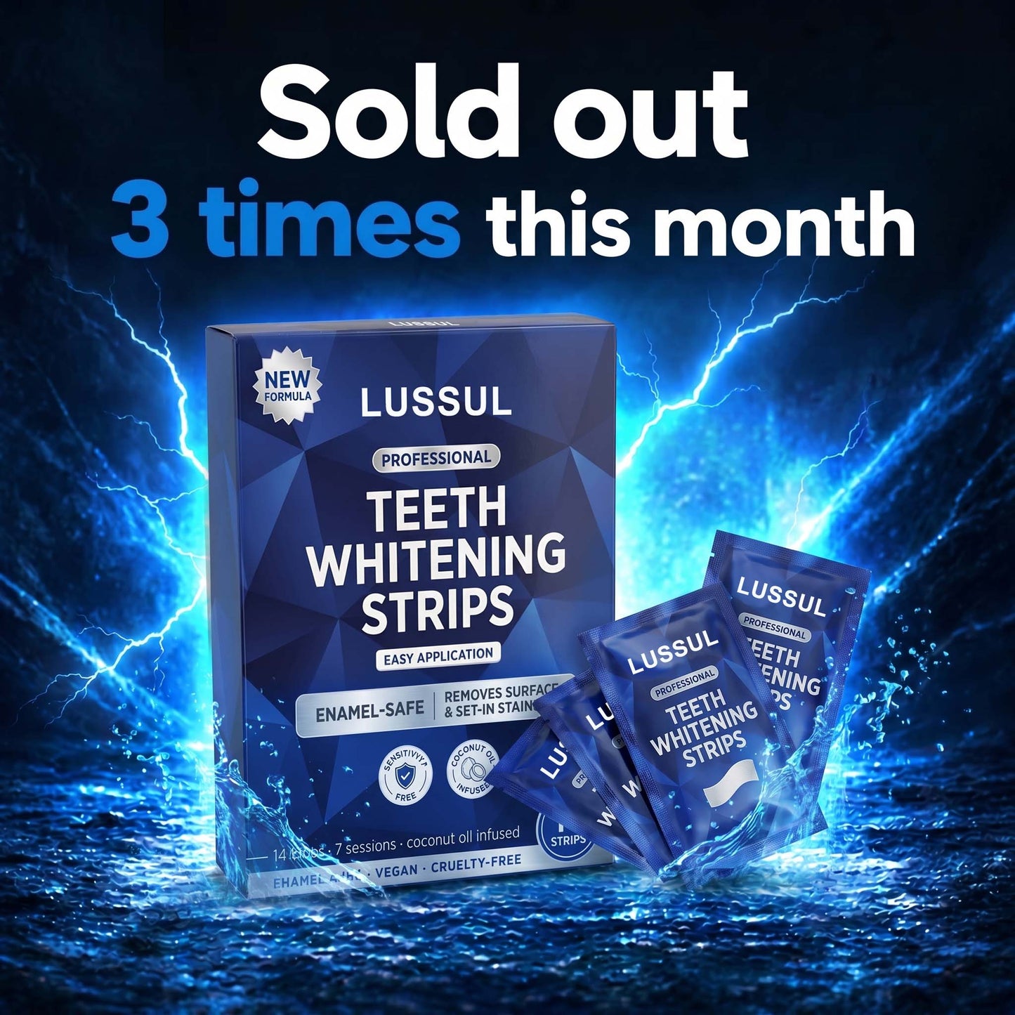 【lussul】Whitening Strips - Instant Whitening Teeth Naturally